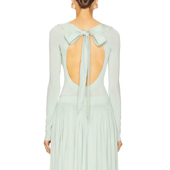 Elegant Mint Green Maxi Dress - Picture 4 of 8